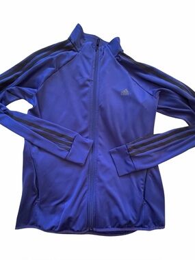 adidas Royal Blue Full-Zip Track Jacket with Black 3-Stripes-Size Medium D2M